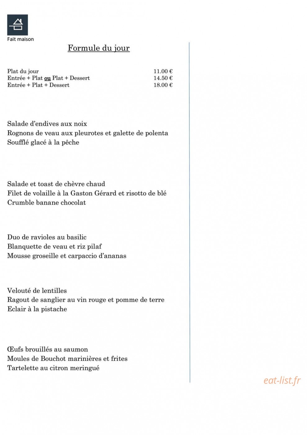 Le tast' vin — carte page 6