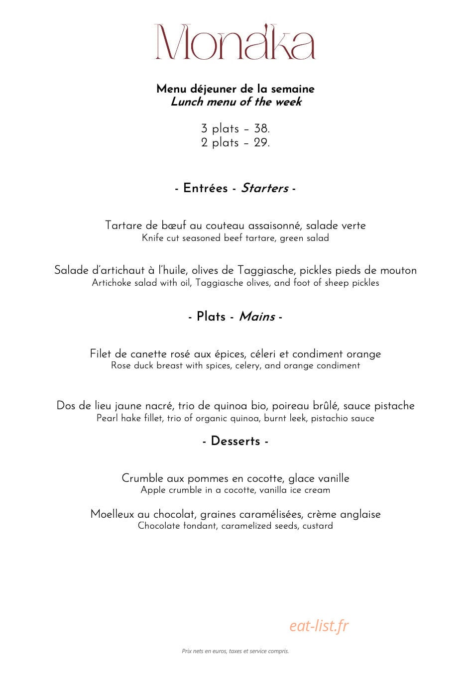 Monaka — carte page 2