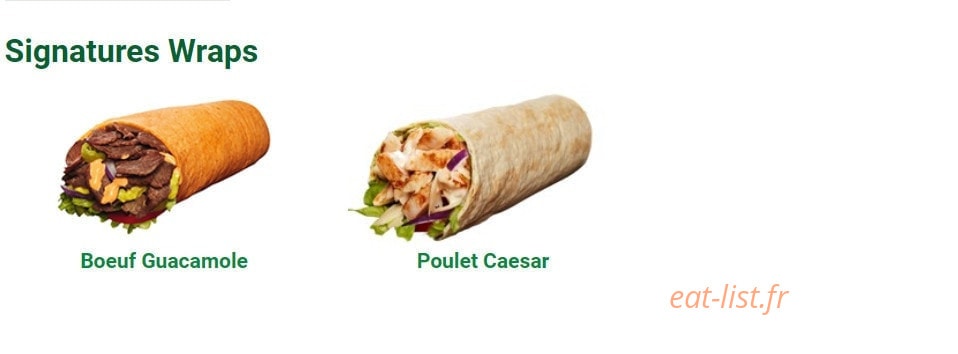 Subway — carte page 2