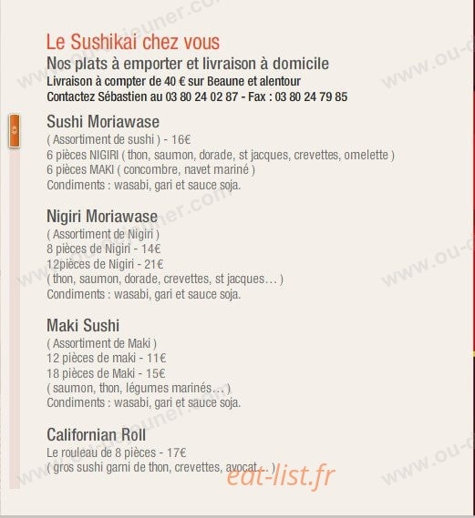 Sushikai — carte page 8