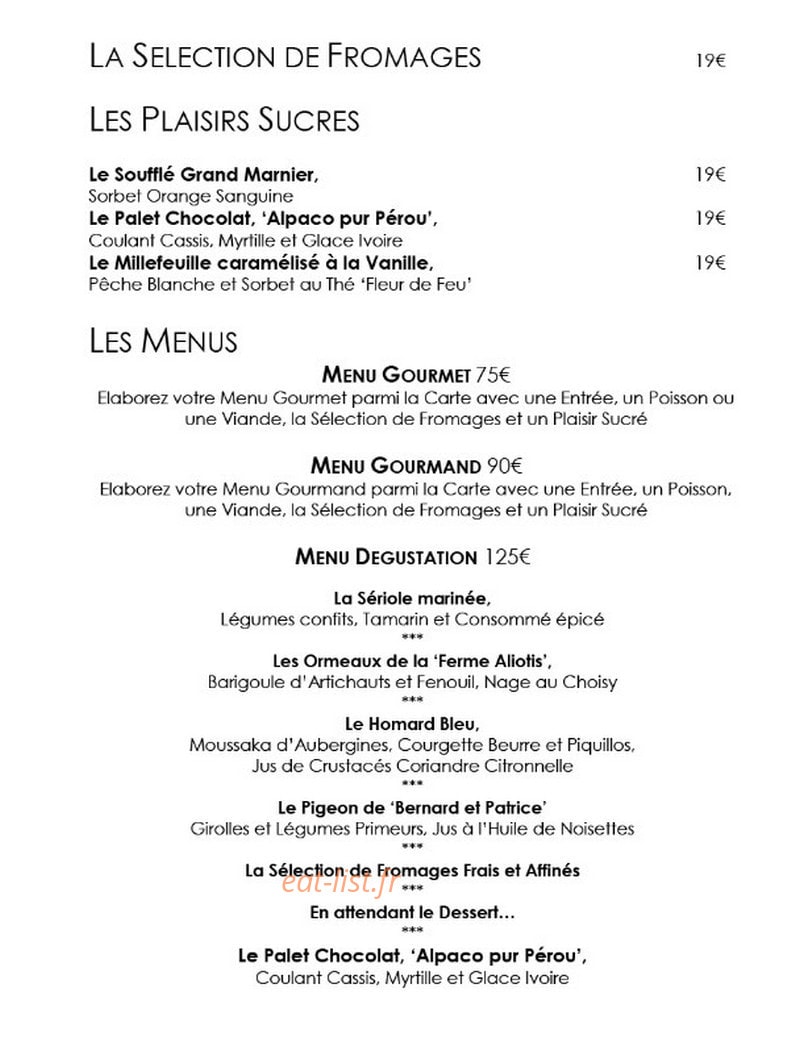 Bistrot du Bord de l'Eau — carte page 2
