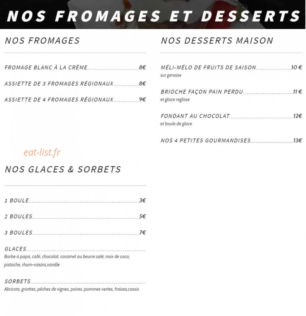 L'ô à la Bouche — carte page 5