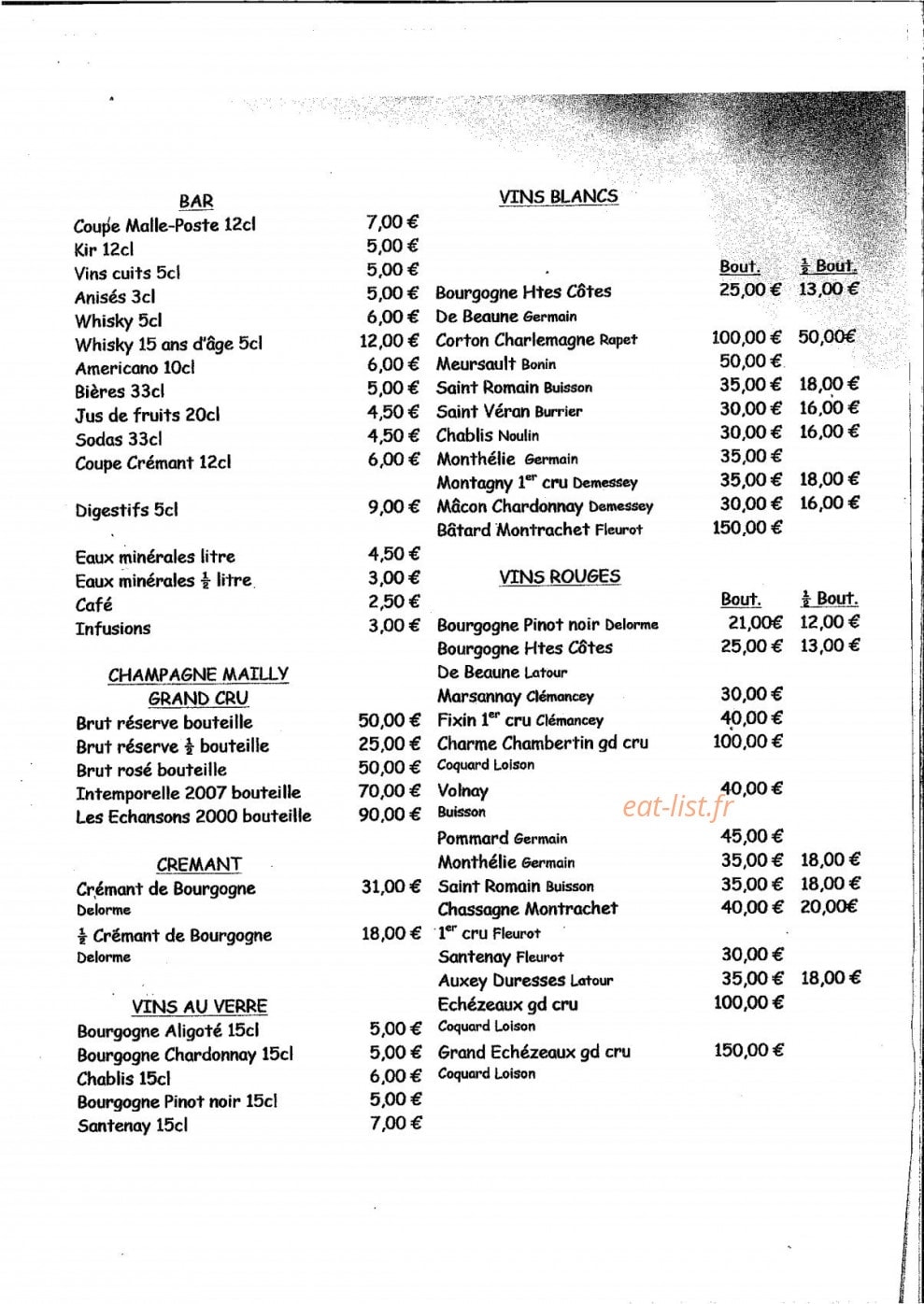 Hotel de la Poste — carte page 2