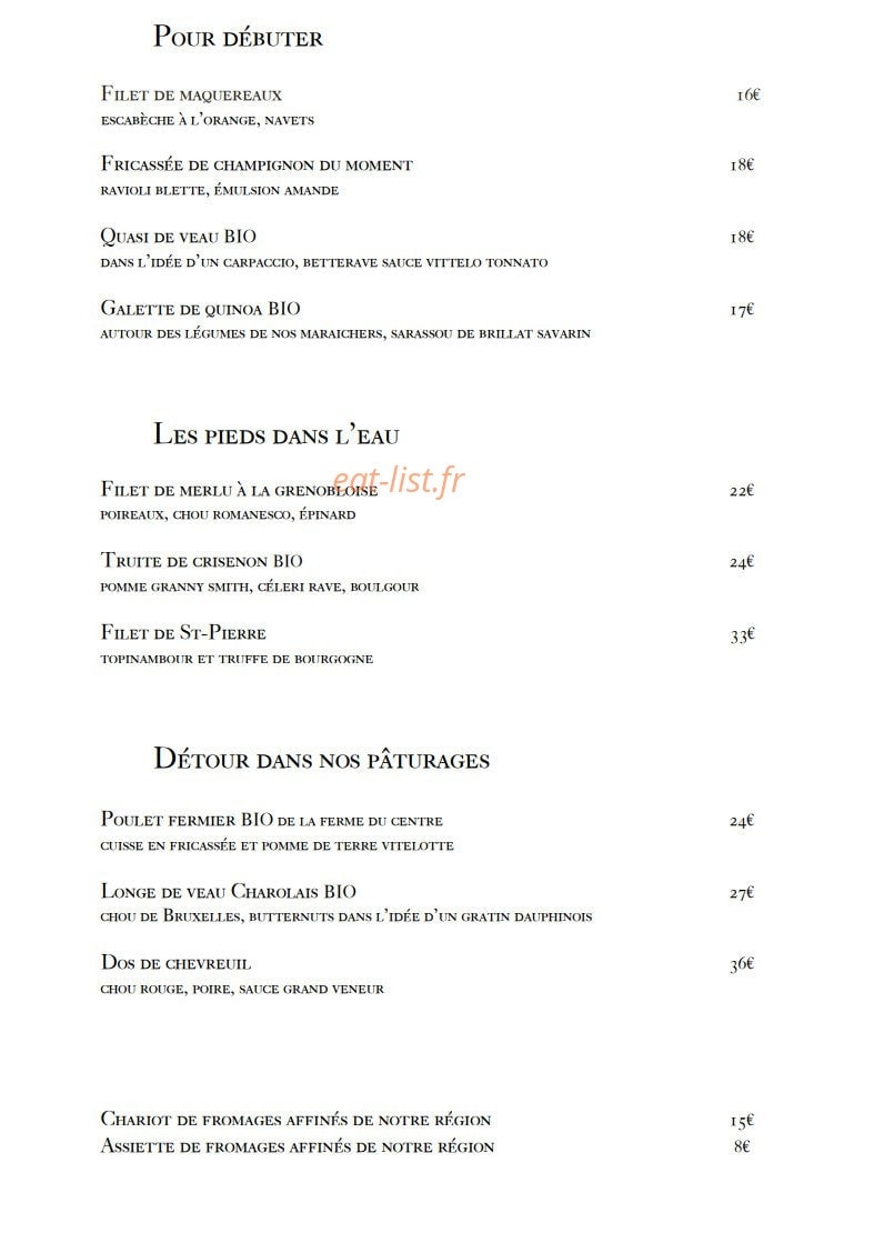 Relais Bernard Loiseau — carte page 1