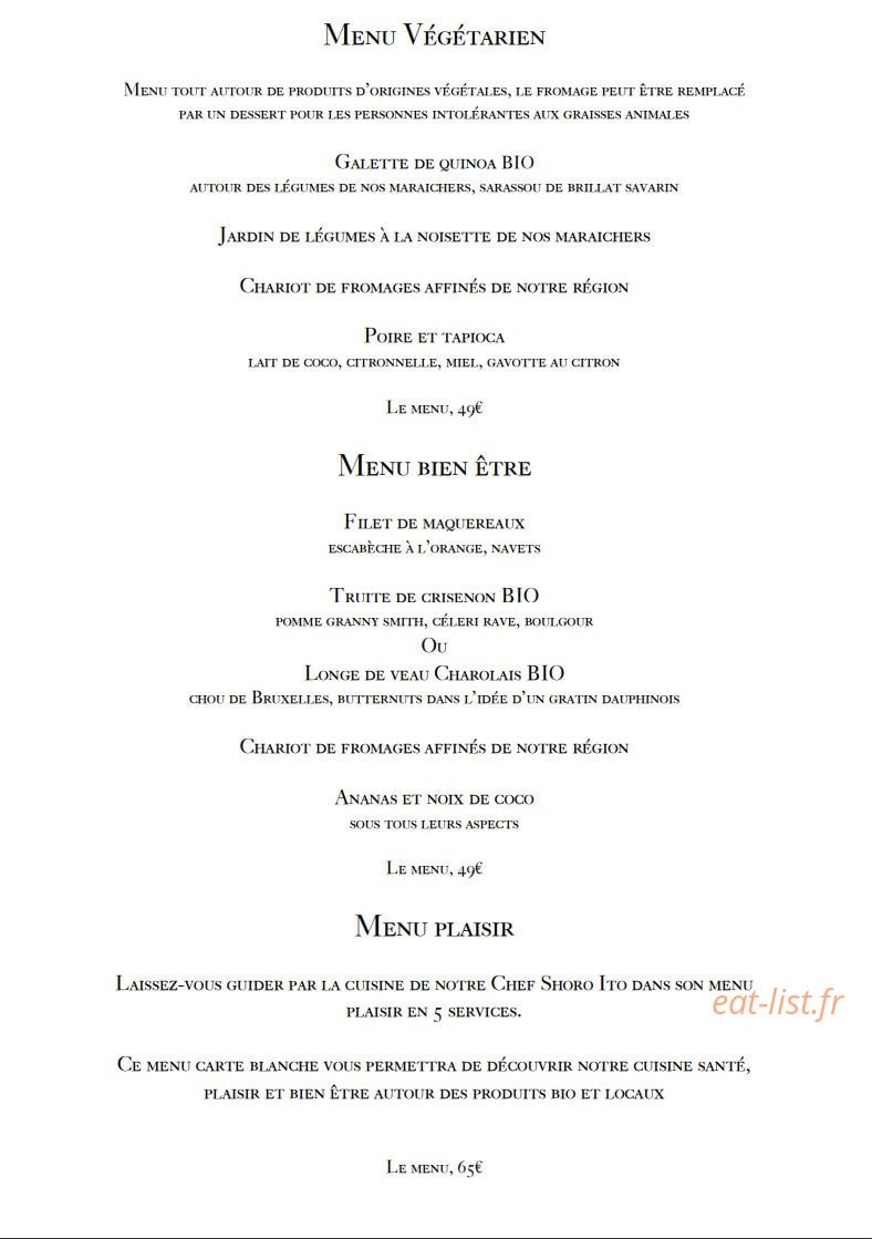 Relais Bernard Loiseau — carte page 3