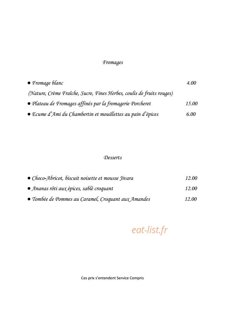 Le Millésime — carte page 2