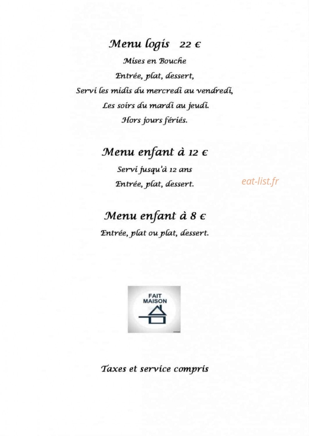 Chez Jeannette — carte page 4