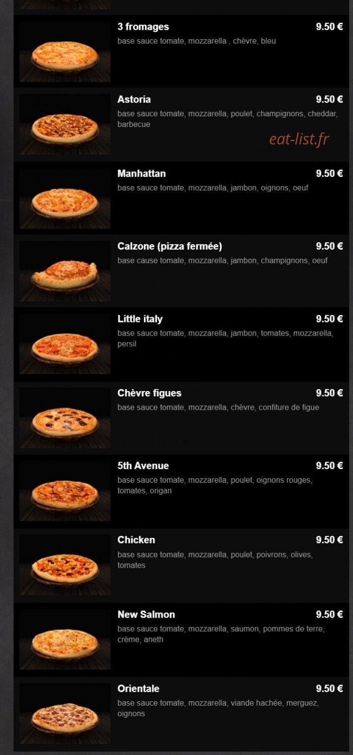 911 Pizza — carte page 3