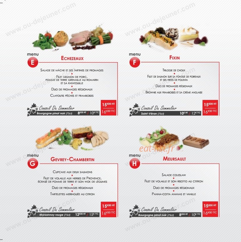Saveur Concept — carte page 6