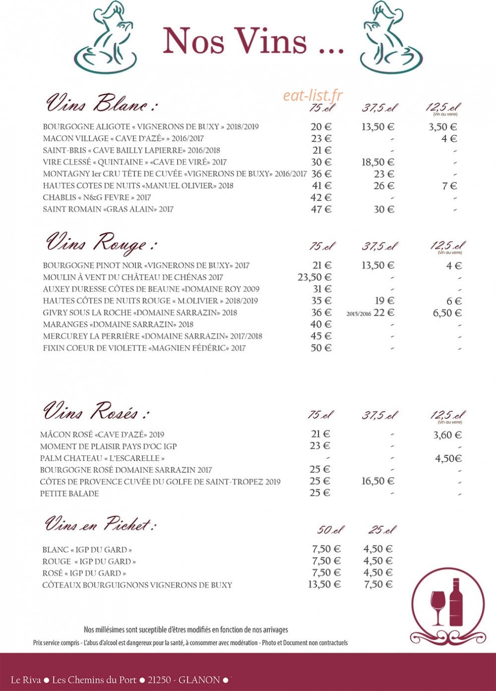 Le Riva — carte page 8