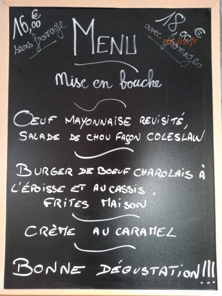 23 Couverts — carte page 1