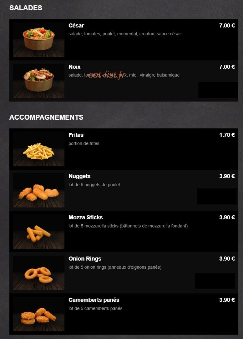 911 Pizza — carte page 5