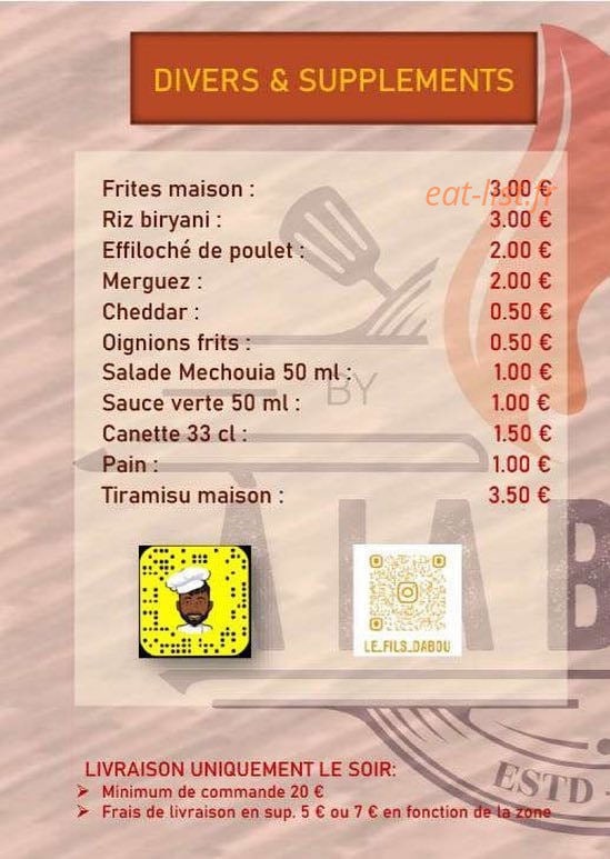 A La Braise By Abou — carte page 3