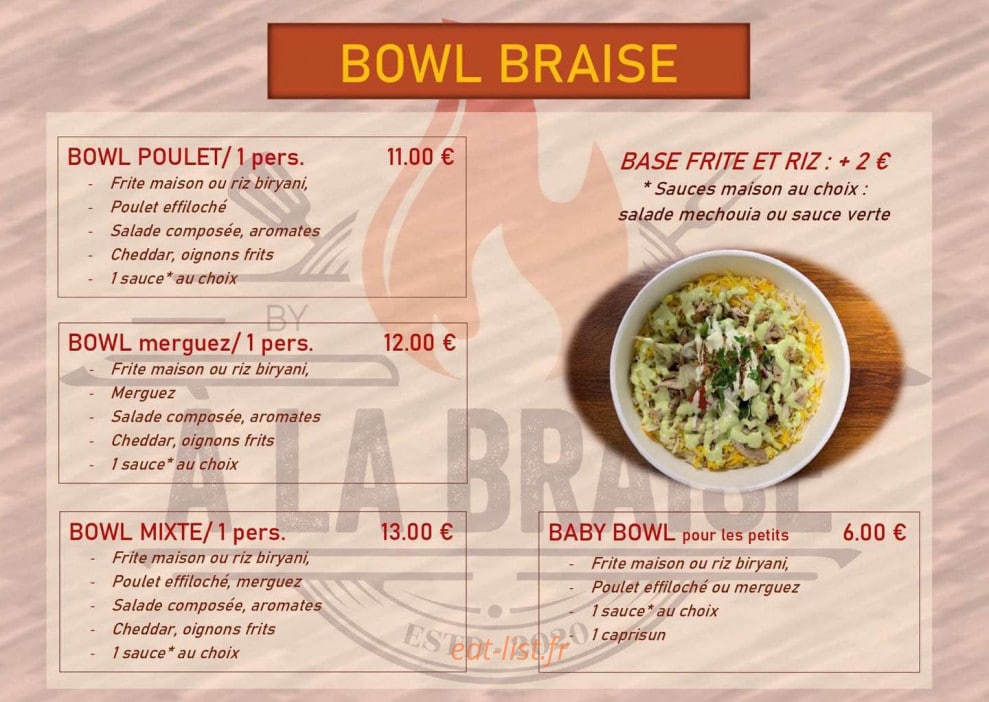 A La Braise By Abou — carte page 2