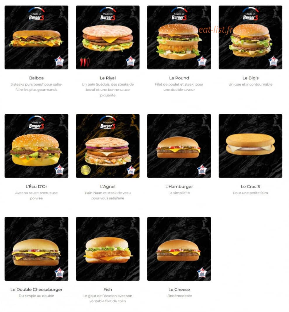 Burger'S — carte page 2