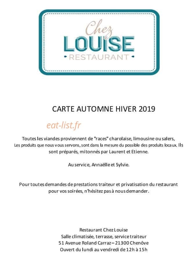 Chez louise — carte page 1