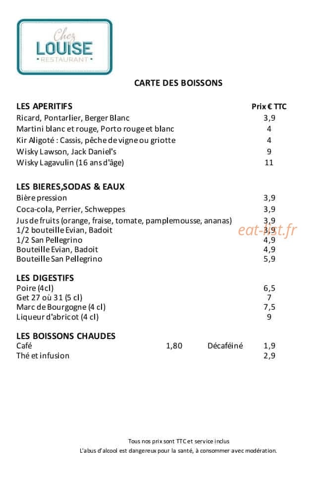 Chez louise — carte page 3