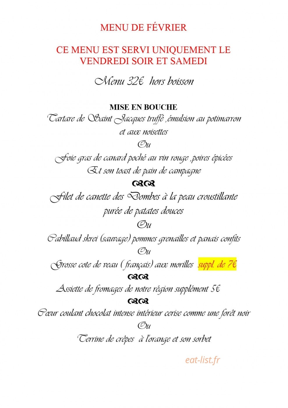 L'auberge du Vieux Pressoir — carte page 3