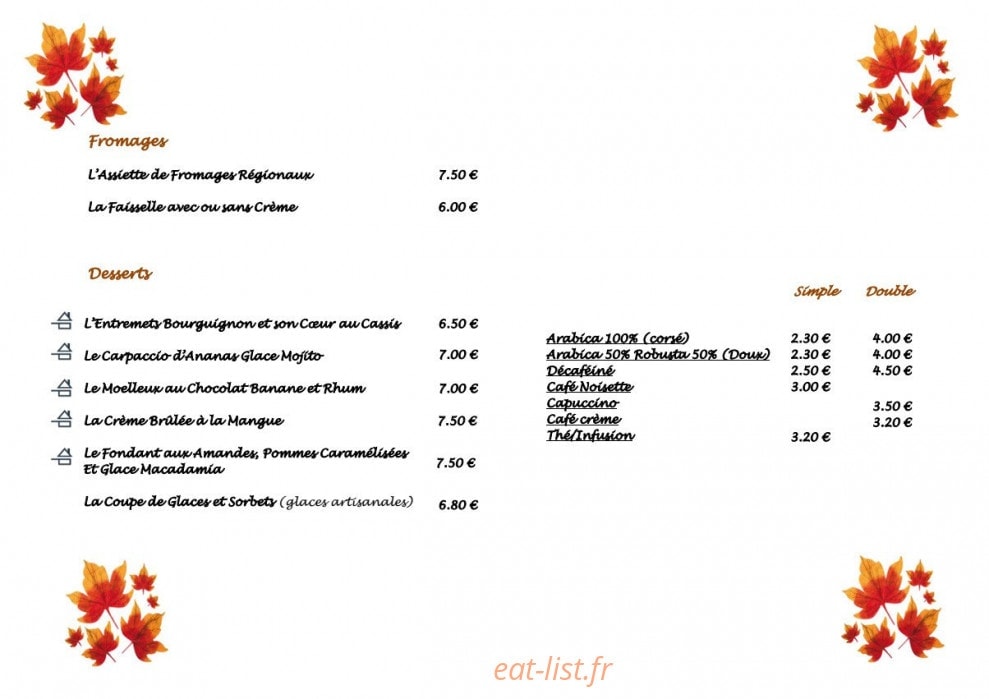 La Véranda — carte page 7