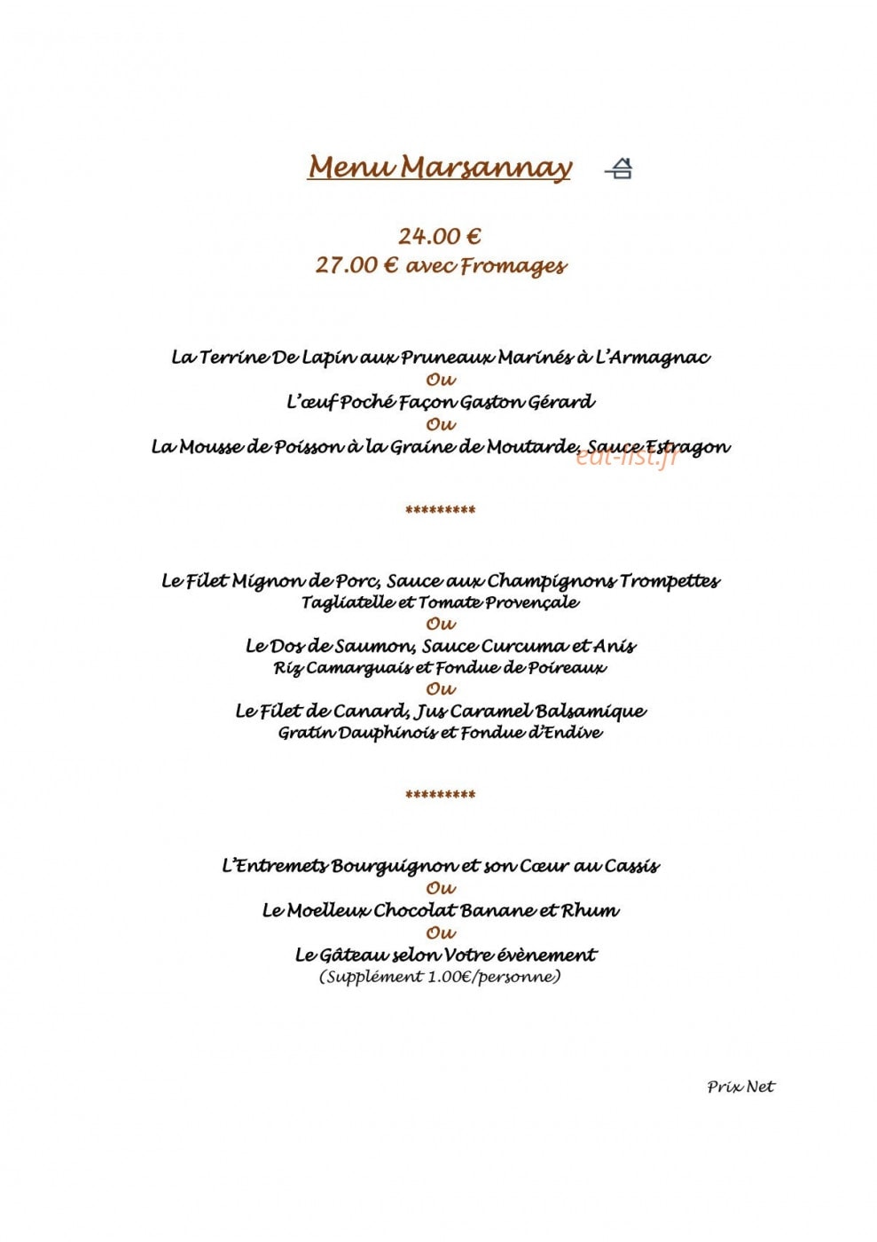 La Véranda — carte page 4