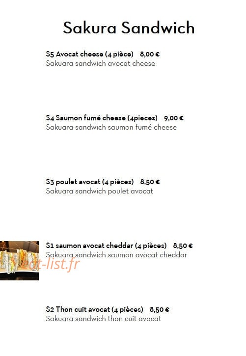 Sakura — carte page 2