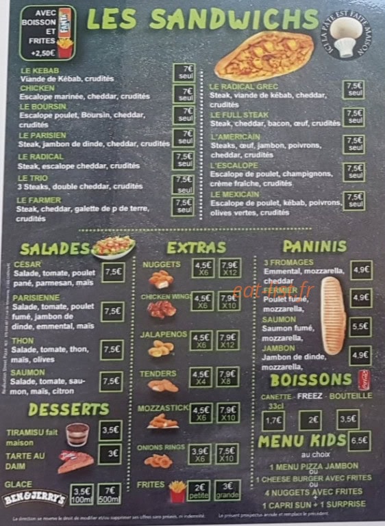 Street Food — carte page 4