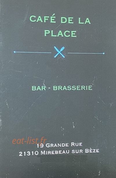 Café de la Place — carte page 1