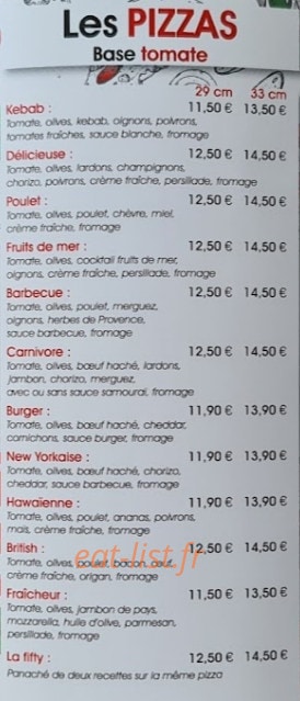 Mirebel Pizz — carte page 2