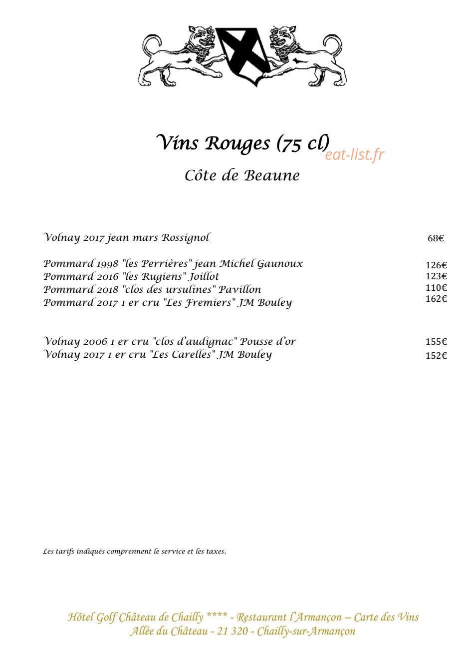 L’Armançon — carte page 14