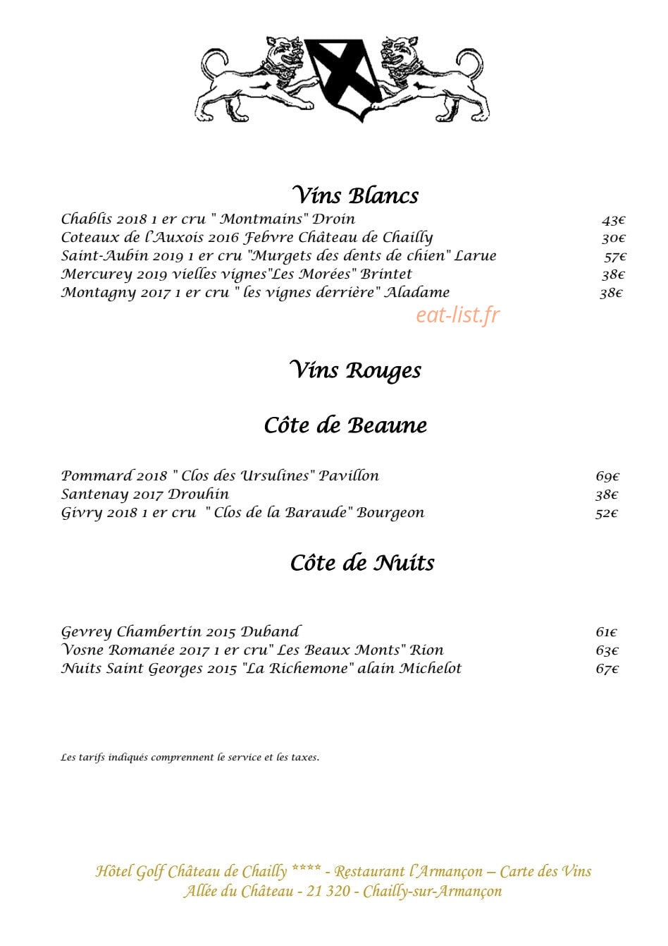 L’Armançon — carte page 17