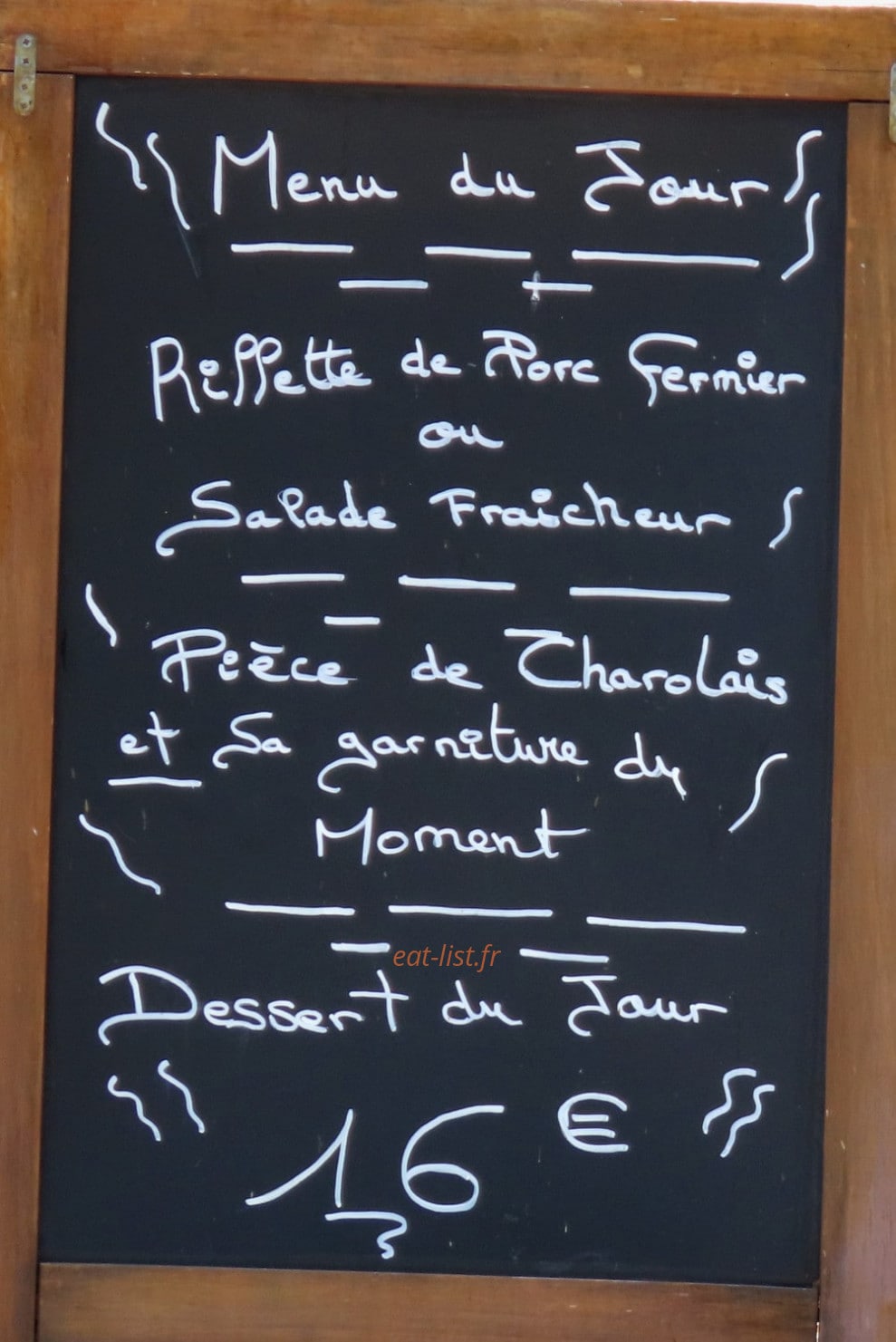 Auberge du Marronnier — carte page 1