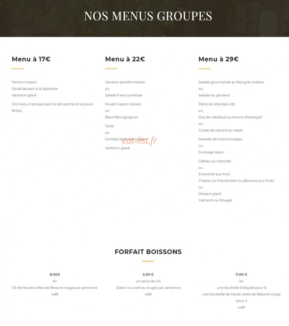 Hostellerie du Château — carte page 3
