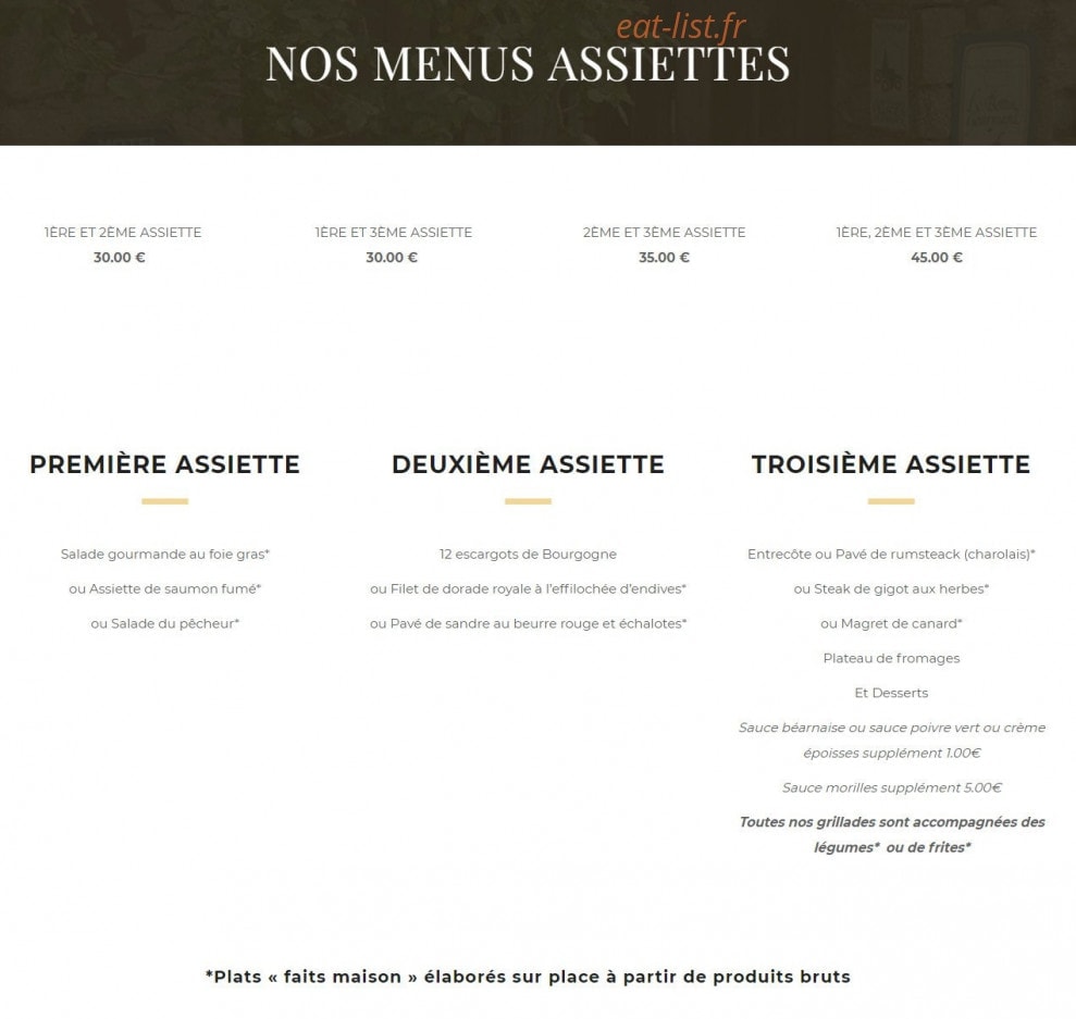 Hostellerie du Château — carte page 4