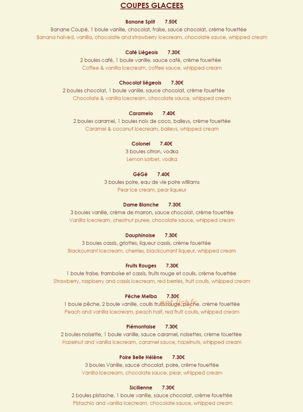 L'Orée du Bois — carte page 7