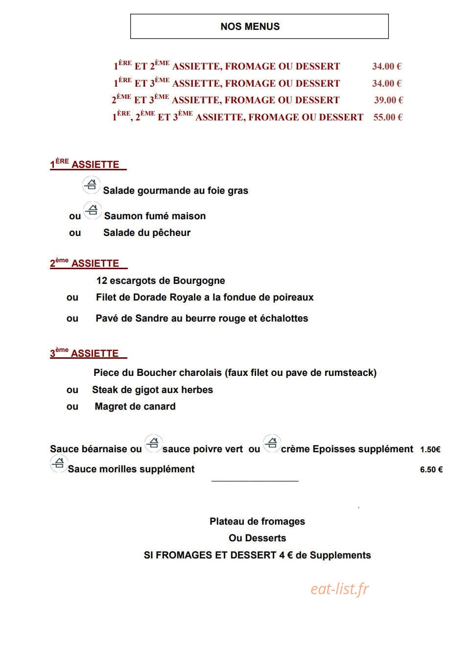 Le grill du castel — carte page 4