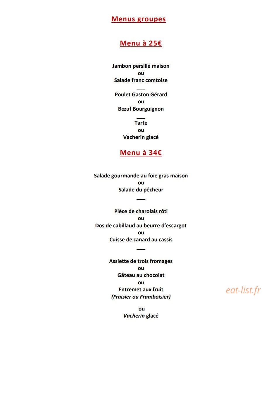 Le grill du castel — carte page 6