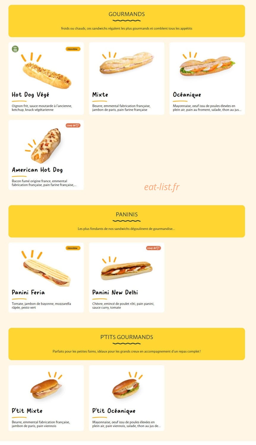 La Croissanterie — carte page 3