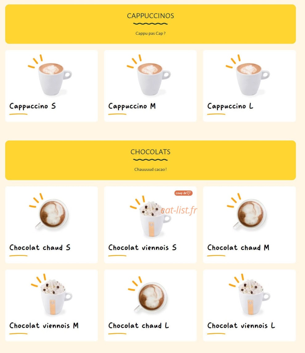 La Croissanterie — carte page 10