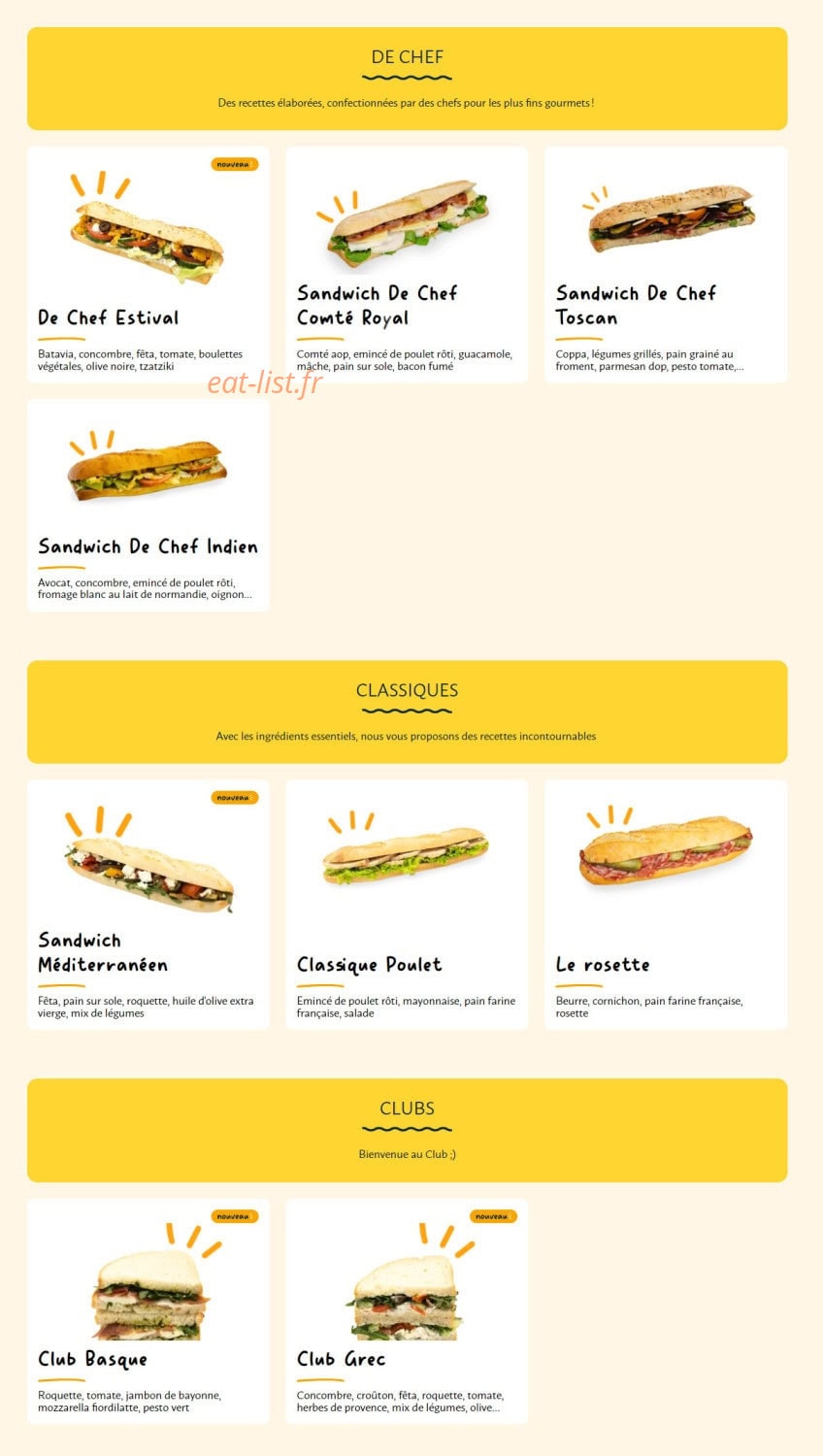 La Croissanterie — carte page 2