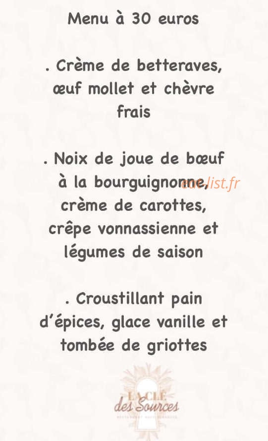 La Clé Des Sources — carte page 1