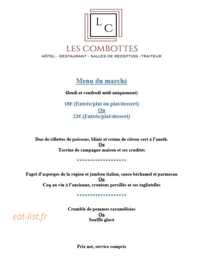 Les Combottes — carte page 1