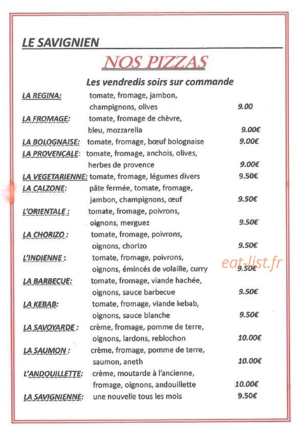 Le Savignien — carte page 1