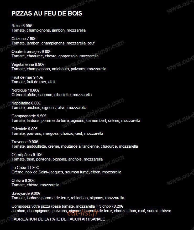O Mil Pates — carte page 1