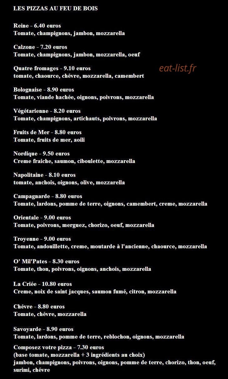 O Mil Pates — carte page 4