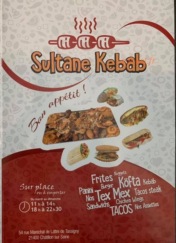 Sultane Kebab — carte page 1