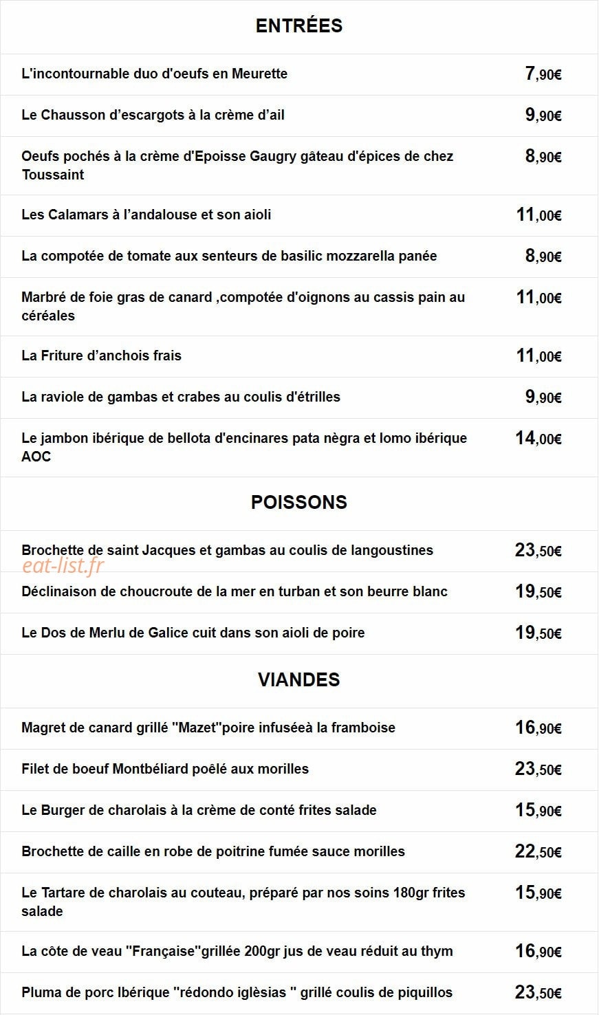 Ô p'tit repère du goût — carte page 1