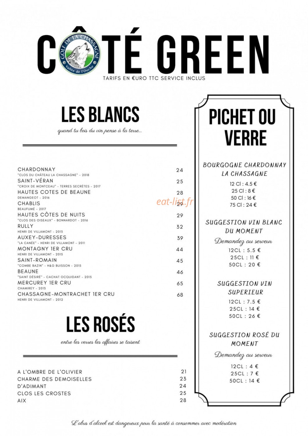 Côté Green — carte page 6