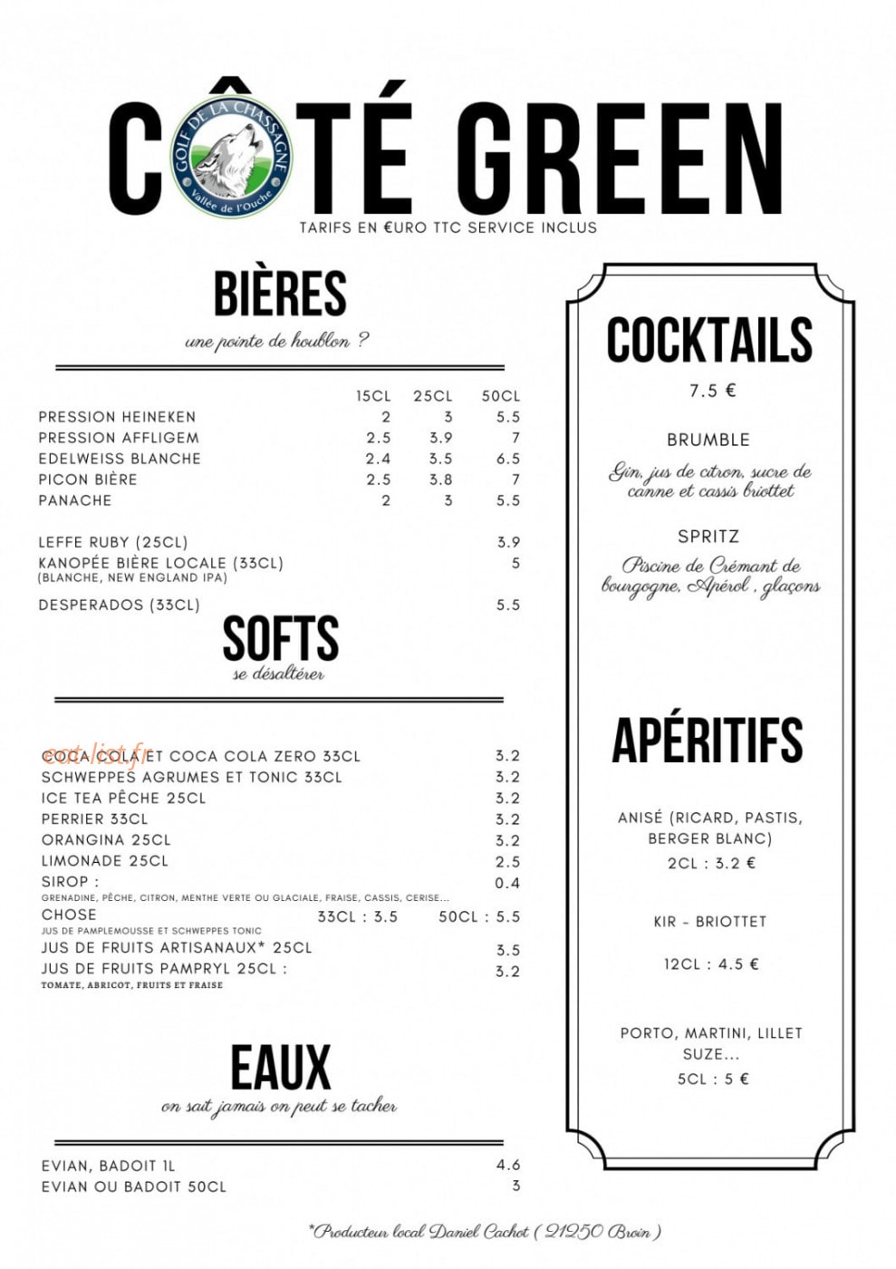 Côté Green — carte page 1