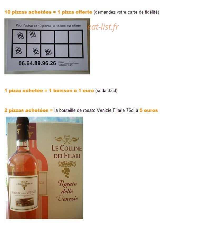 Presto Pizza — carte page 3