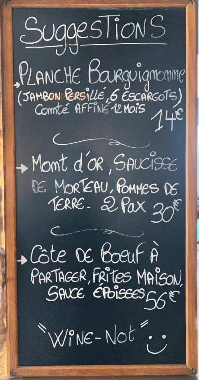 Le Wine-Not — carte page 1